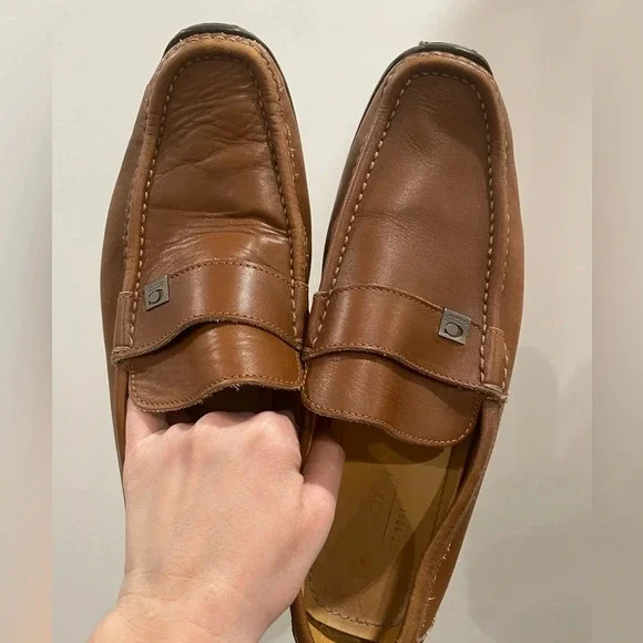 Coach men's caramel brown loafers, size 9.5 - Picture 14 of 16